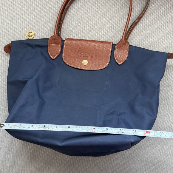 Longchamp Classic Blue and Brown Tote Size M - Picture 4 of 9